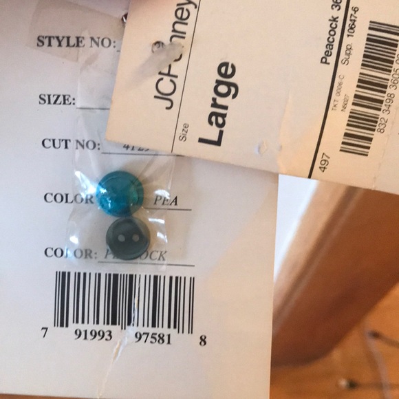 VTG Robbie Bee Silk blouse NWT Floral Size Large NWT Peacock - Picture 8 of 14